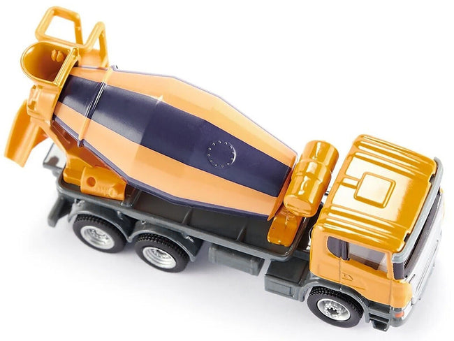Scania Mixer Truck Yellow 1/87 (HO) Diecast Model by Siku-SIKU-ModelCars.com