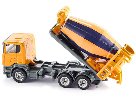 Scania Mixer Truck Yellow 1/87 (HO) Diecast Model by Siku-SIKU-ModelCars.com