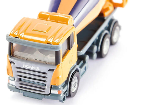 Scania Mixer Truck Yellow 1/87 (HO) Diecast Model by Siku-SIKU-ModelCars.com