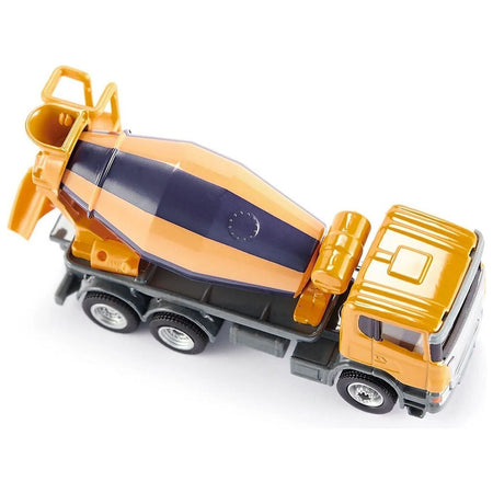 Scania Mixer Truck Yellow 1/87 (HO) Diecast Model by Siku-SIKU-ModelCars.com