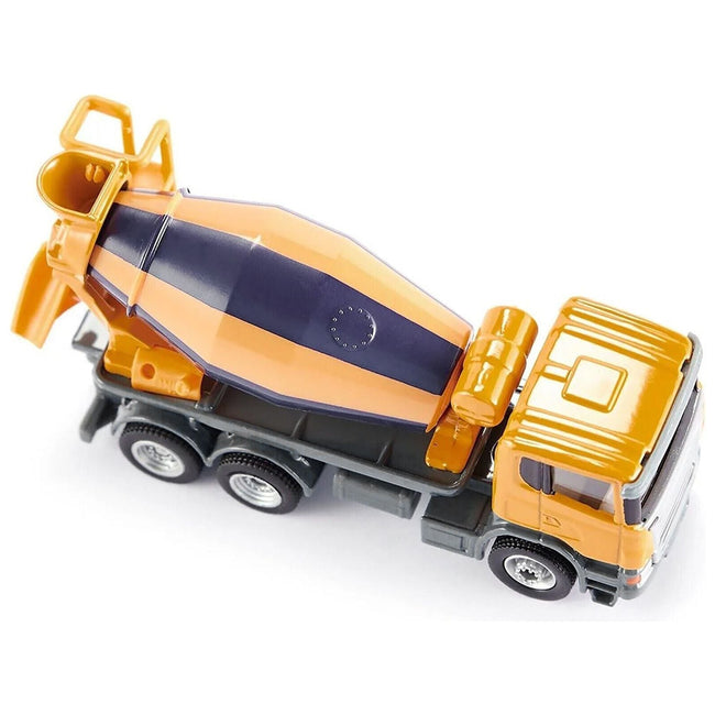Scania Mixer Truck Yellow 1/87 (HO) Diecast Model by Siku-SIKU-ModelCars.com