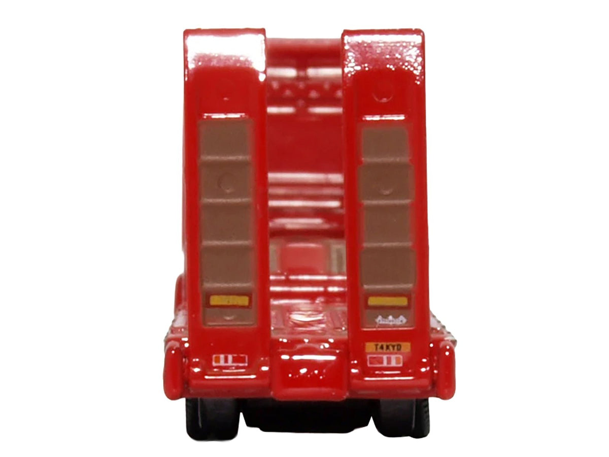 Scania T-Cab Truck RHD (Right Hand Drive) with Lowboy Trailer "Sandy Kydd" Red with Stripes 1/148 (N) Scale Diecast Model Car by Oxford Diecast-Oxford Diecast-ModelCars.com
