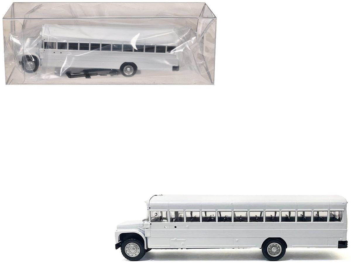 School Bus White 1/87 (HO) Plastic Model by Promotex-Promotex-ModelCars.com