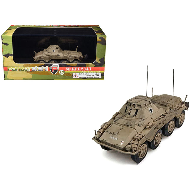 Sd.Kfz. 234/1 Armored Vehicle "6th Panzer Division Czechoslovakia" (1945) German Army 1/72 Diecast Model by Panzerstahl-Panzerstahl-ModelCars.com