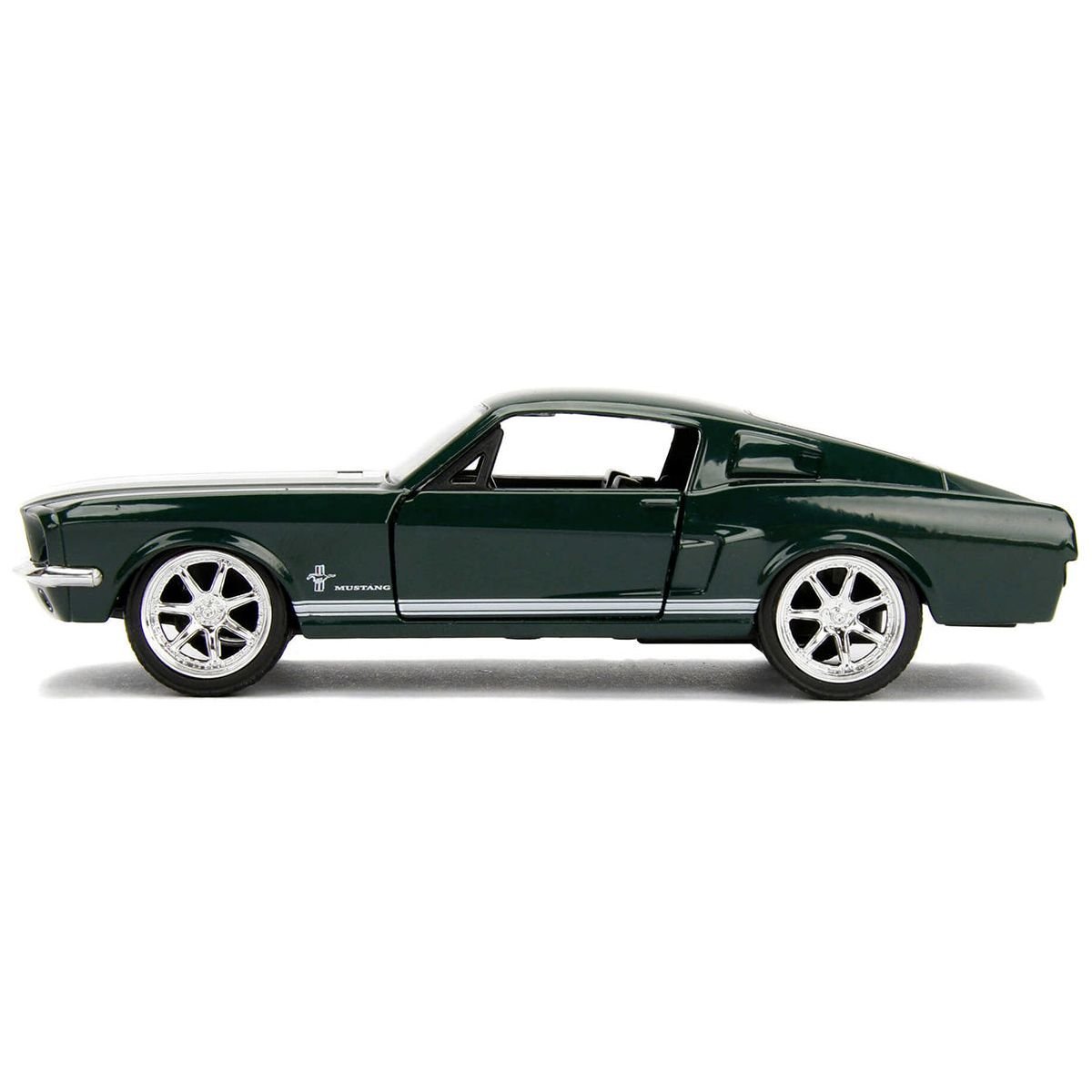 Sean's Ford Mustang Dark Green with White Stripes "Fast & Furious" Movie 1/32 Diecast Model Car by Jada-Jada-ModelCars.com