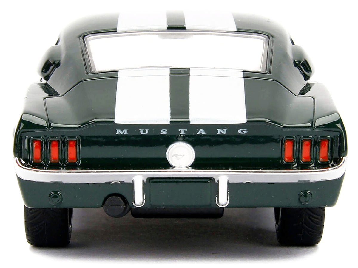 Sean's Ford Mustang Dark Green with White Stripes "Fast & Furious" Movie 1/32 Diecast Model Car by Jada-Jada-ModelCars.com