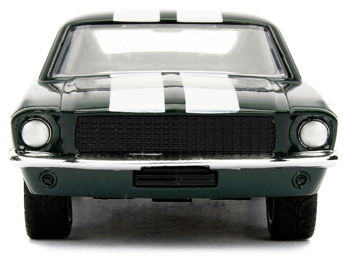 Sean's Ford Mustang Dark Green with White Stripes "Fast & Furious" Movie 1/32 Diecast Model Car by Jada-Jada-ModelCars.com