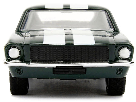 Sean's Ford Mustang Dark Green with White Stripes "Fast & Furious" Movie 1/32 Diecast Model Car by Jada-Jada-ModelCars.com