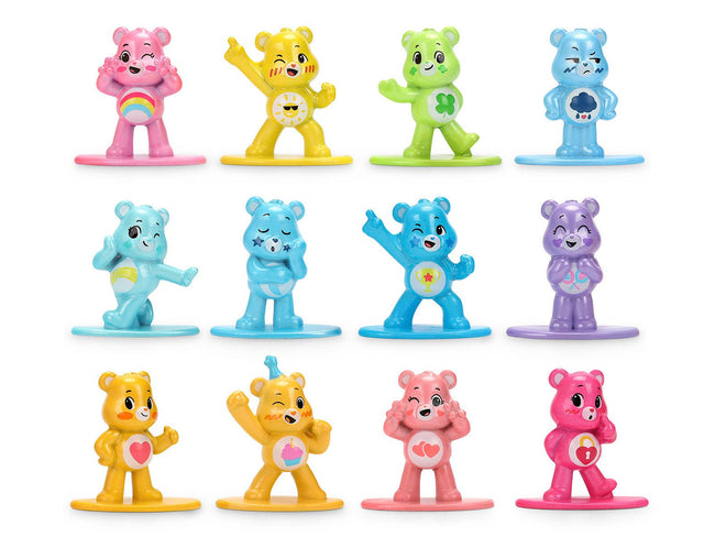 Set of 12 Diecast Figures "Care Bears" Franchise "Nano Metalfigs" Series Diecast Models by Jada-Jada-ModelCars.com