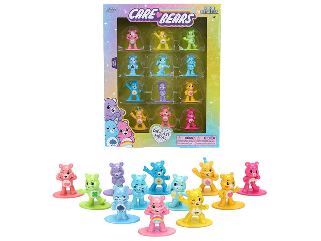 Set of 12 Diecast Figures "Care Bears" Franchise "Nano Metalfigs" Series Diecast Models by Jada-Jada-ModelCars.com