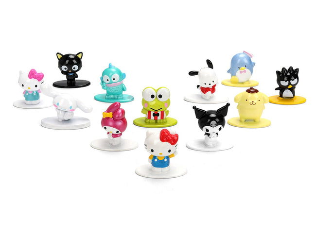 Set of 12 Diecast Figures "Hello Kitty and Friends" Franchise "Nano Metalfigs" Series Diecast Models by Jada-Jada-ModelCars.com