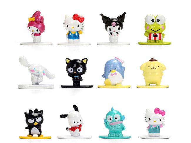 Set of 12 Diecast Figures "Hello Kitty and Friends" Franchise "Nano Metalfigs" Series Diecast Models by Jada-Jada-ModelCars.com