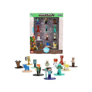 Set of 12 Diecast Figures "Minecraft" Video Game "Nano Metalfigs" Series Diecast Models by Jada