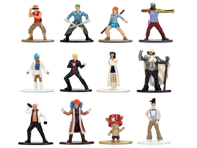 Set of 12 Diecast Figures "One Piece" (2023-Current) TV Series "Metalfigs" Series Diecast Models by Jada-Jada-ModelCars.com