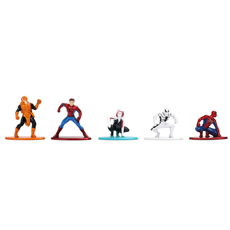 Set of 12 Diecast Figures "Spider-Man" Franchise "Nano Metalfigs" Series Diecast Models by Jada-Jada-ModelCars.com
