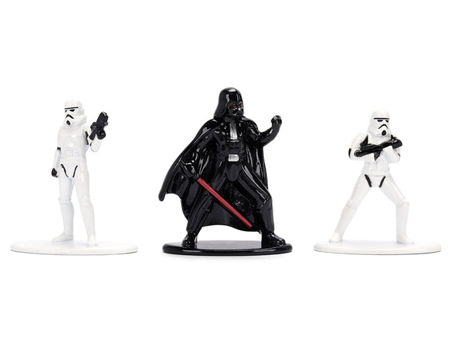 Set of 3 Diecast Figures "Star Wars" Movie Franchise "Nano Metalfigs" Series Diecast Models by Jada-Jada-ModelCars.com