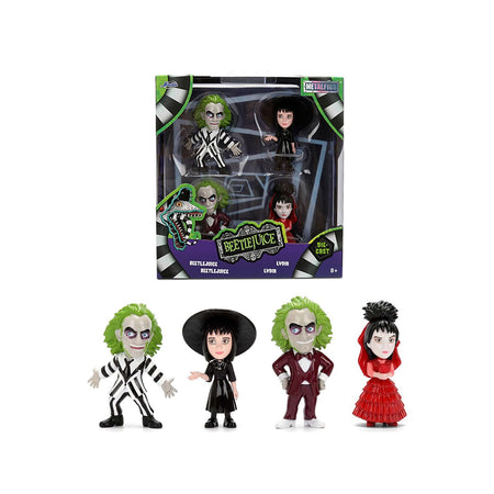 Set of 4 Diecast Figures "Beetlejuice" (1988) Movie "Metalfigs" Series by Jada-Jada-ModelCars.com