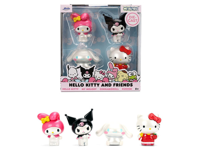 Set of 4 Diecast Figures "Hello Kitty and Friends" Franchise "Metalfigs" Series Diecast models by Jada-Jada-ModelCars.com