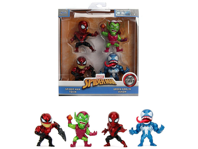Set of 4 Diecast Figures "Spider-Man" "Metalfigs" Series Diecast Models by Jada-Jada-ModelCars.com