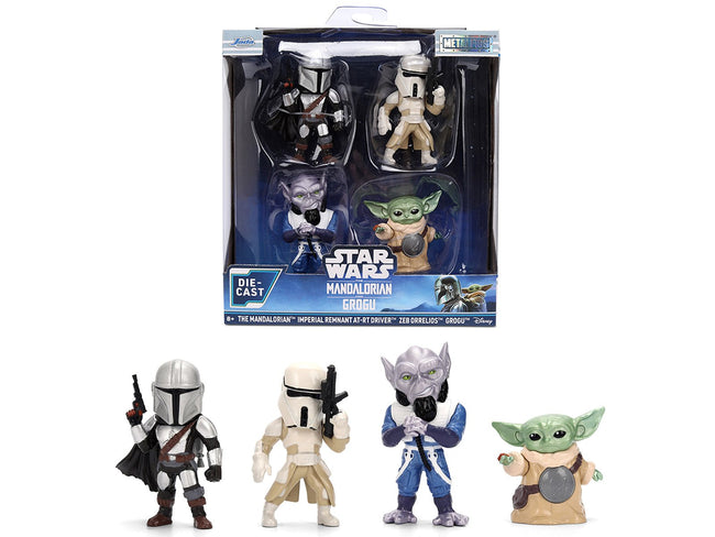 Set of 4 Diecast Figures "Star Wars: The Mandalorian & Grogu" (2026) Movie "Metalfigs" Series Diecast Models by Jada-Jada-ModelCars.com