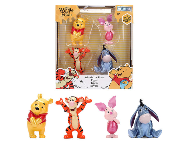 Set of 4 Diecast Figures "Winnie the Pooh" Franchise "Metalfigs" Series Diecast Models by Jada-Jada-ModelCars.com