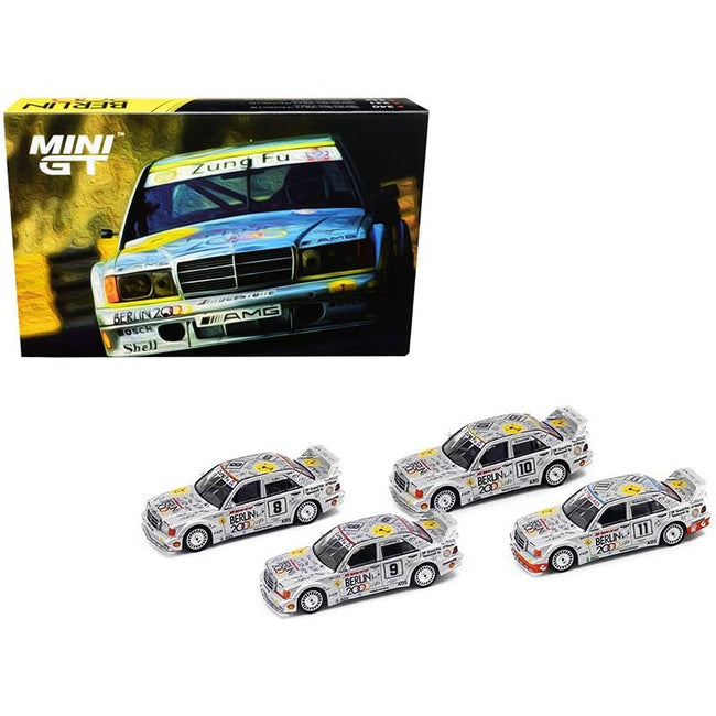 Set of 4 pieces Mercedes Benz 190E 2.5 - 16 Evolution II Guia Race of Macau (1992) 1/64 Diecast Model Cars by True Scale Miniatures - True Scale Miniatures - ModelCars.com