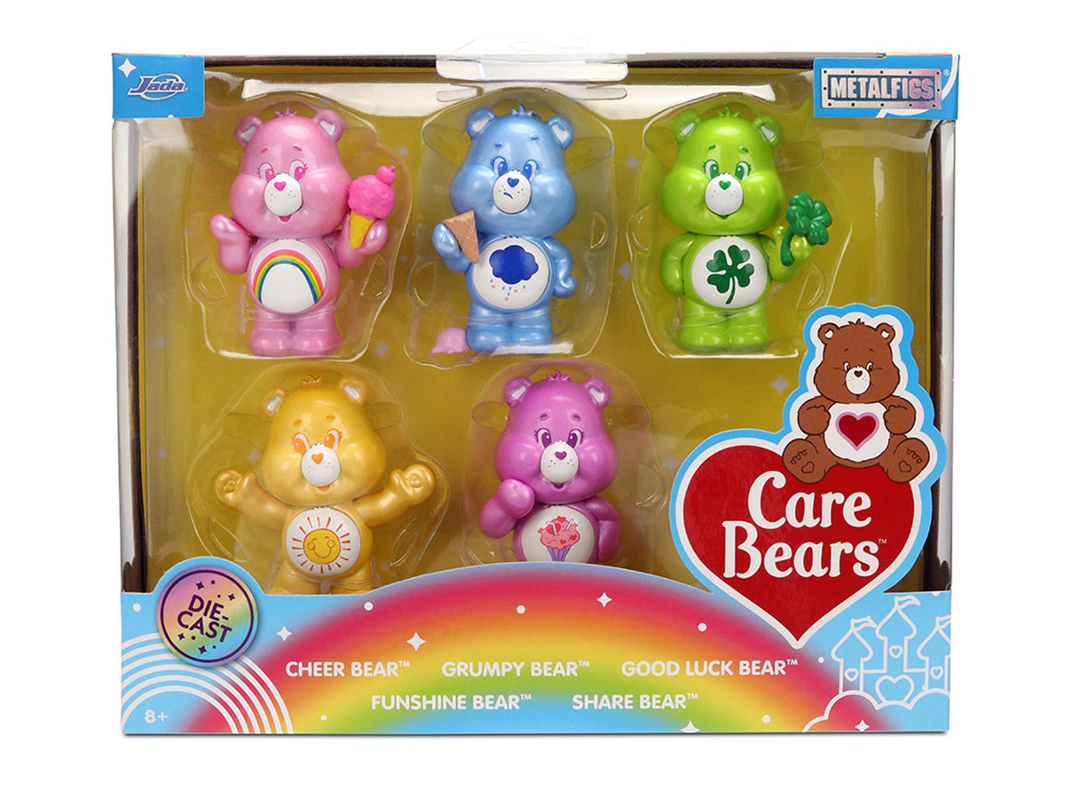 Set of 5 Diecast Figures "Care Bears" "Metalfigs" Series Diecast Models by Jada-Jada-ModelCars.com
