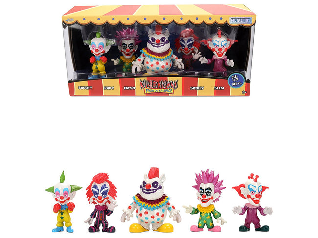 Set of 5 Diecast Figures "Killer Klowns from Outer Space" (1988) Movie "Metalfigs" Series Diecast Models by Jada-Jada-ModelCars.com