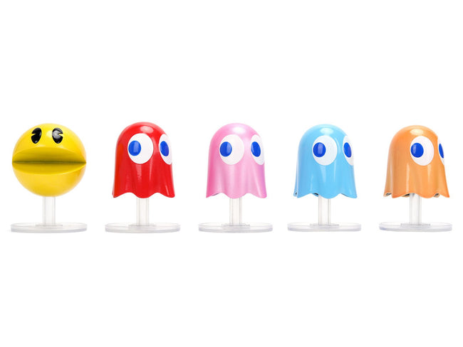 Set of 5 Diecast Figures "Pac-Man" (1980) Video Game "Metalfigs" Series Diecast Models by Jada-Jada-ModelCars.com