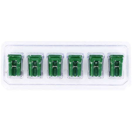 Set of 6 Green Garbage Trash Bin Containers Replica 1/34 Models by First Gear-First Gear-ModelCars.com