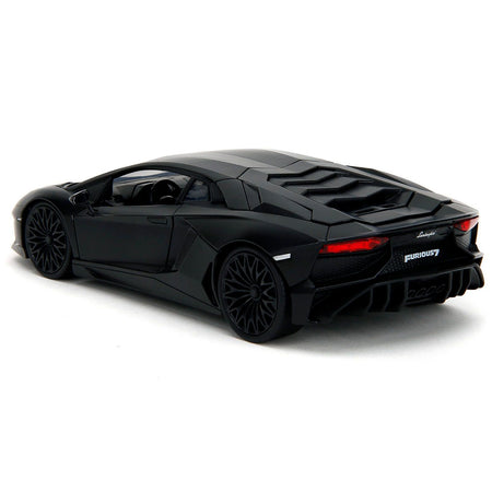 Shaw's Lamborghini Aventador Matt Black "Furious 7" (2015) Movie "Fast & Furious" Series 1/24 Diecast Model Car by Jada - Jada - ModelCars.com