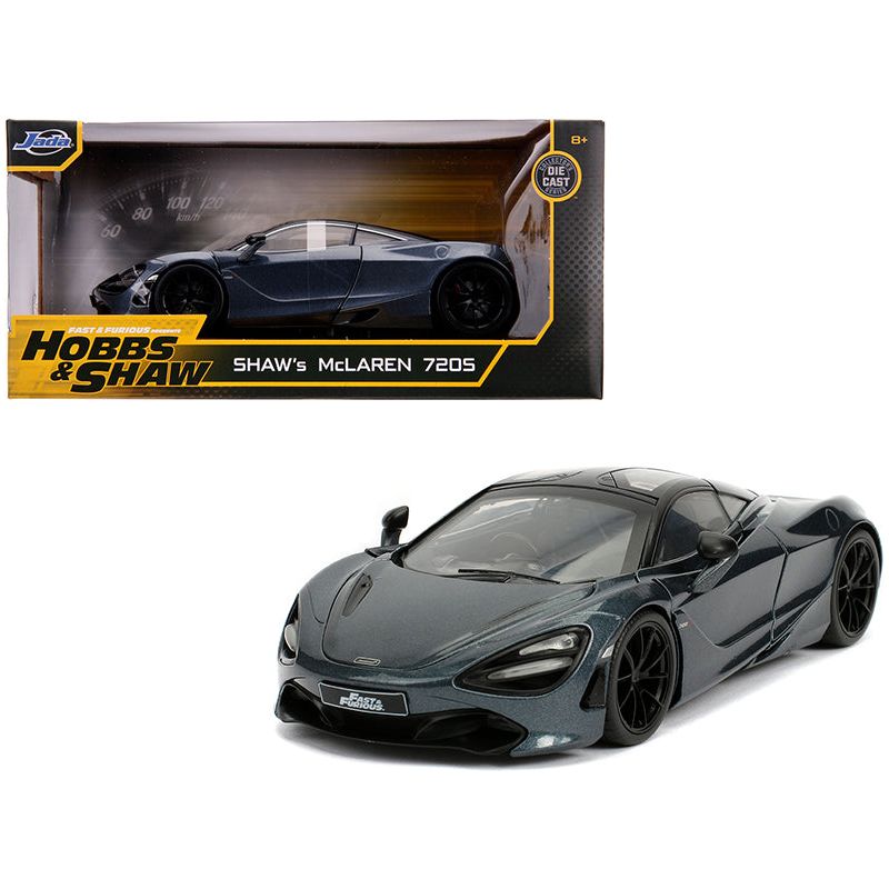 Shaw's McLaren 720S RHD (Right Hand Drive) Metallic Gray "Fast & Furious Presents: Hobbs & Shaw" (2019) Movie 1/24 Diecast Model Car by Jada-Jada-ModelCars.com