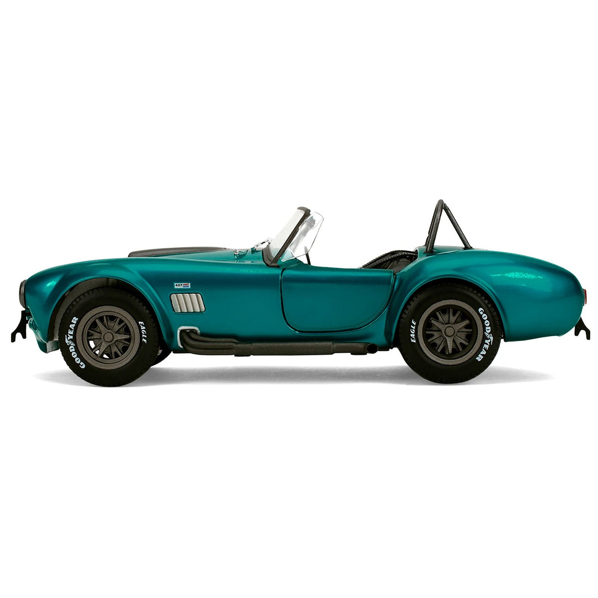 Shelby Cobra 427 MKII Teal Metallic with Gray Stripes "Pink Slips" Series 1/18 Diecast Model Car by Jada-Jada-ModelCars.com