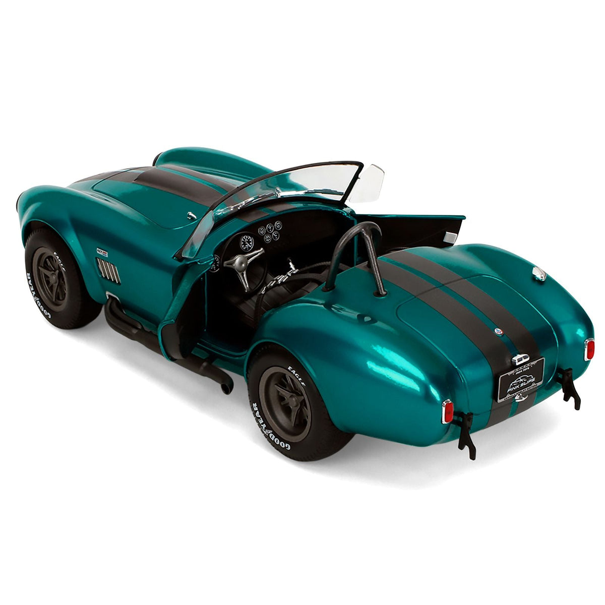 Shelby Cobra 427 MKII Teal Metallic with Gray Stripes "Pink Slips" Series 1/18 Diecast Model Car by Jada-Jada-ModelCars.com