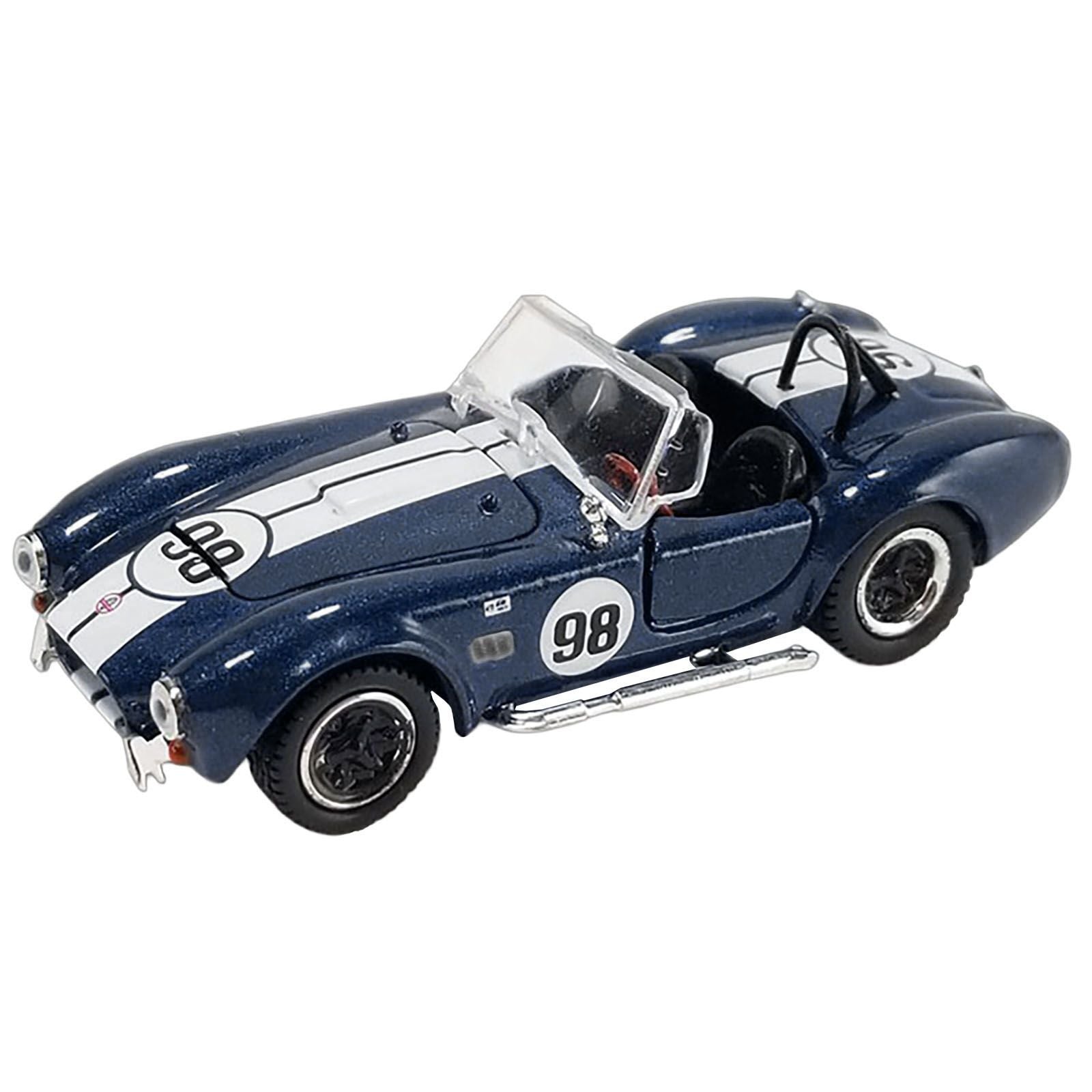 Shelby Cobra 427 S/C 98 Blue Metallic with White Stripes "Shelby Collectibles" Series 1/64 Diecast Model Car by ACME - Acme - ModelCars.com