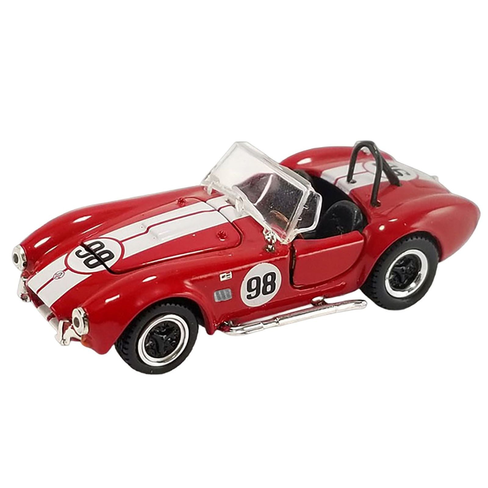 Shelby Cobra 427 S/C 98 Red with White Stripes "Shelby Collectibles" Series 1/64 Diecast Model Car by ACME - Acme - ModelCars.com