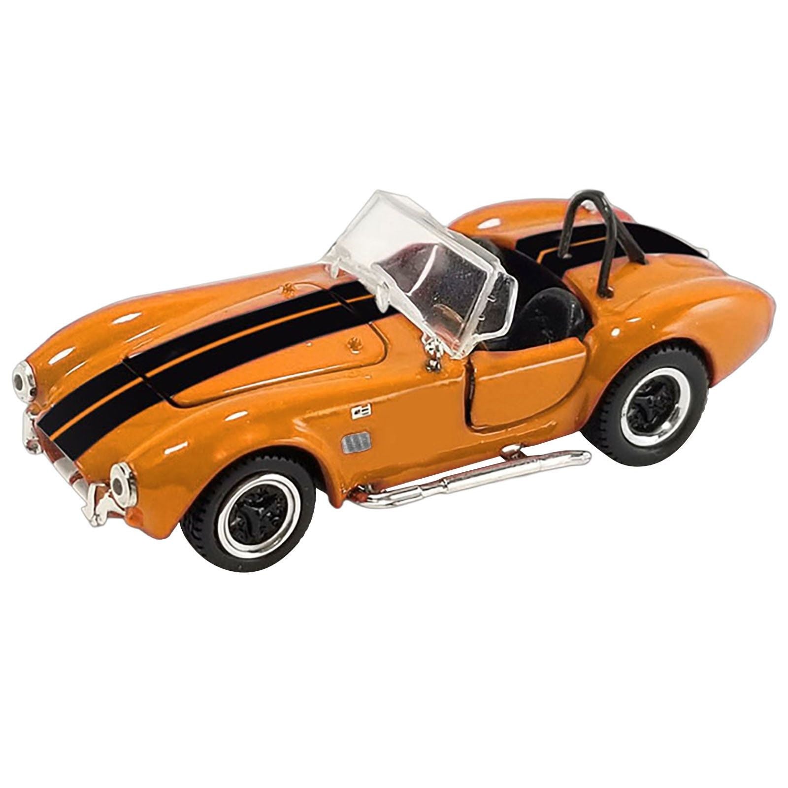 Shelby Cobra 427 S/C Orange with Black Stripes "Shelby Collectibles" Series 1/64 Diecast Model Car by ACME - Acme - ModelCars.com