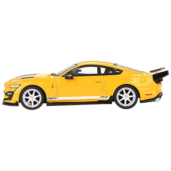 Shelby GT500 Dragon Snake Concept Yellow with White Stripes Limited Edition to 3240 pieces Worldwide 1/64 Diecast Model Car by True Scale Miniatures - True Scale Miniatures - ModelCars.com