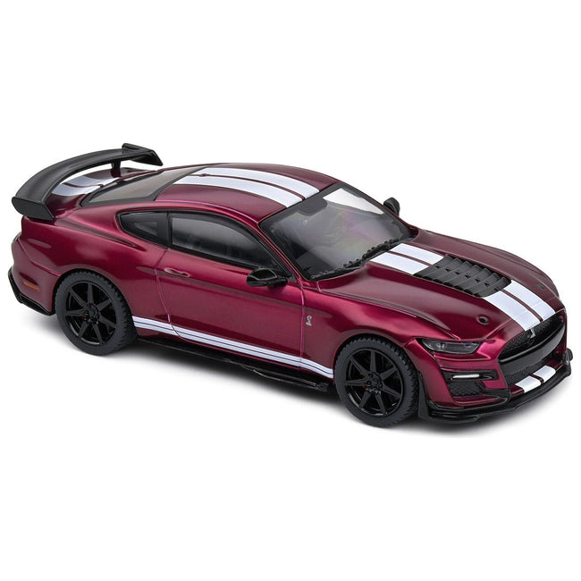 Shelby Mustang GT500 Fast Track Candy Purple with White Stripes 1/43 Diecast Model Car by Solido - Solido - ModelCars.com