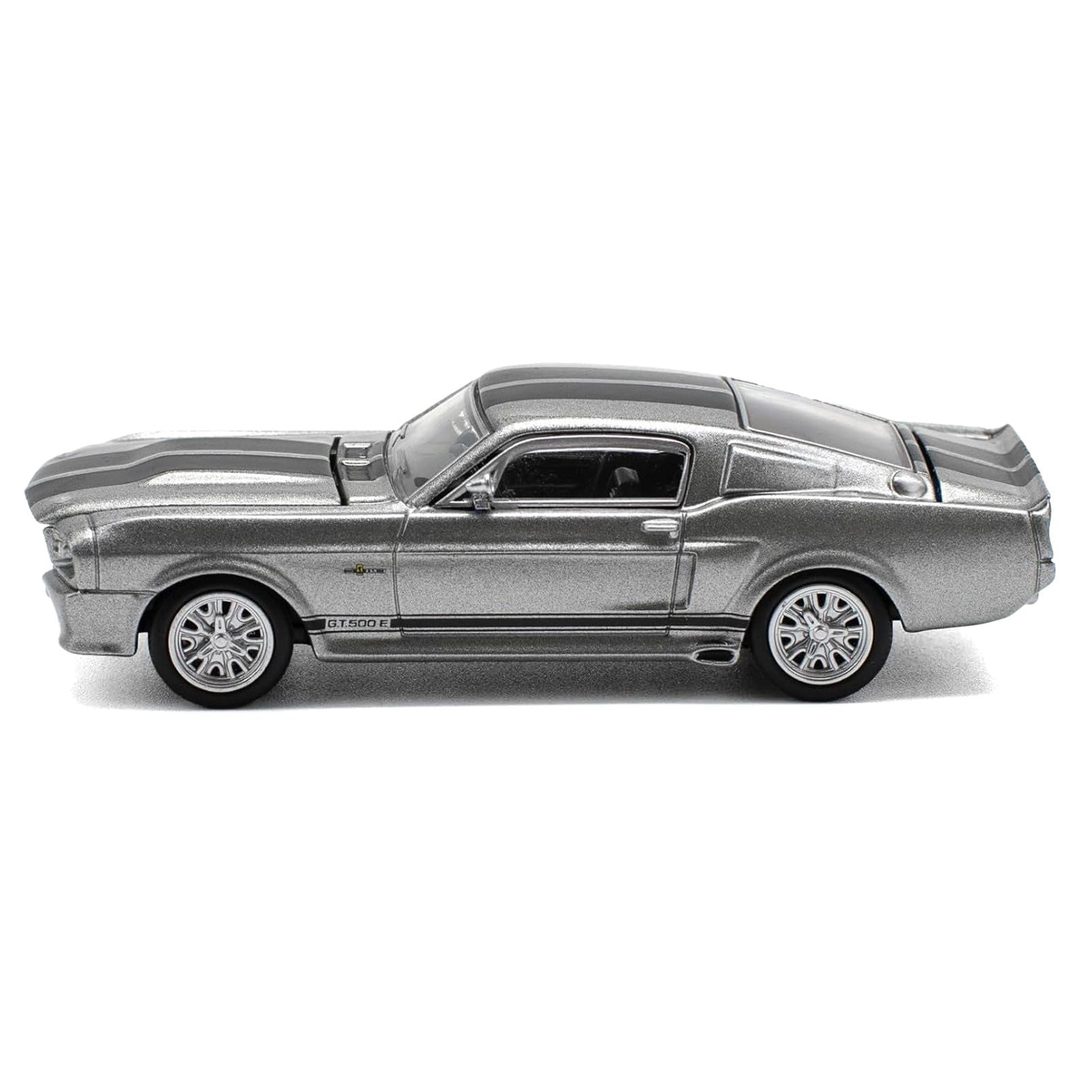 Shelby Mustang GT500 Gray Metallic with Black Stripes 1/64 Diecast Model Car by Pop Race - Pop Race - ModelCars.com