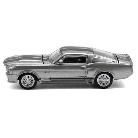 Shelby Mustang GT500 Gray Metallic with Black Stripes 1/64 Diecast Model Car by Pop Race - Pop Race - ModelCars.com