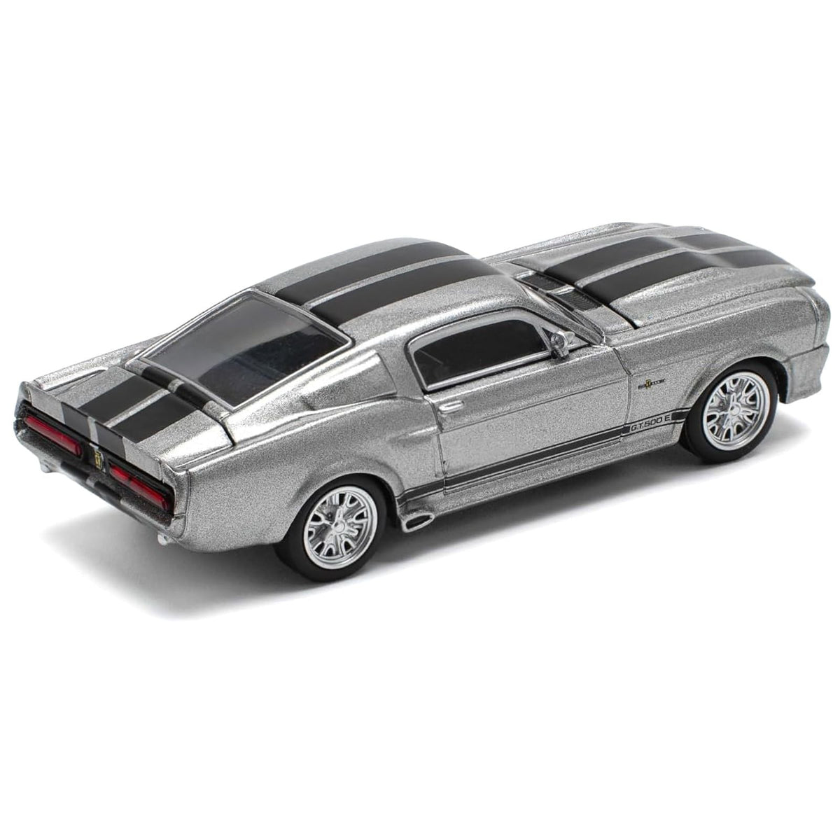 Shelby Mustang GT500 Gray Metallic with Black Stripes 1/64 Diecast Model Car by Pop Race-Pop Race-ModelCars.com