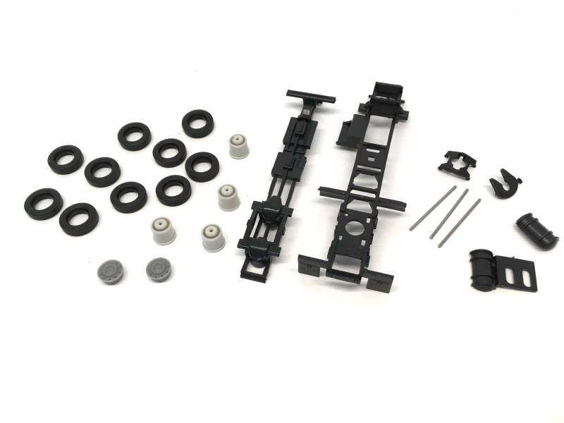Short Chassis Kit for Kenworth Peterbilt and GMC Cabs 1/87 (HO) Plastic Model by Promotex-Promotex-ModelCars.com