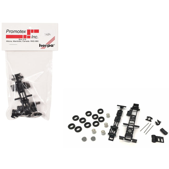 Short Chassis Kit for Kenworth Peterbilt and GMC Cabs 1/87 (HO) Plastic Model by Promotex-Promotex-ModelCars.com