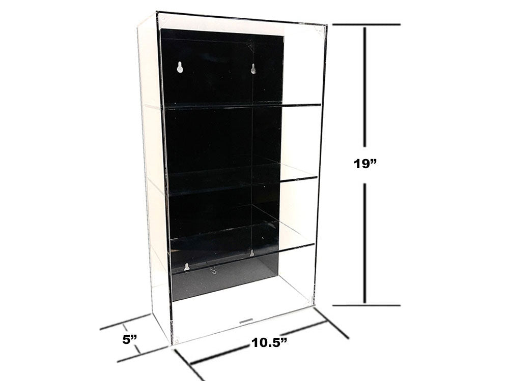 Showcase 4 Car Display Case Wall Mount with Black Back Panel "Mijo Exclusives" for 1/24-1/25 Scale Models-Other-ModelCars.com