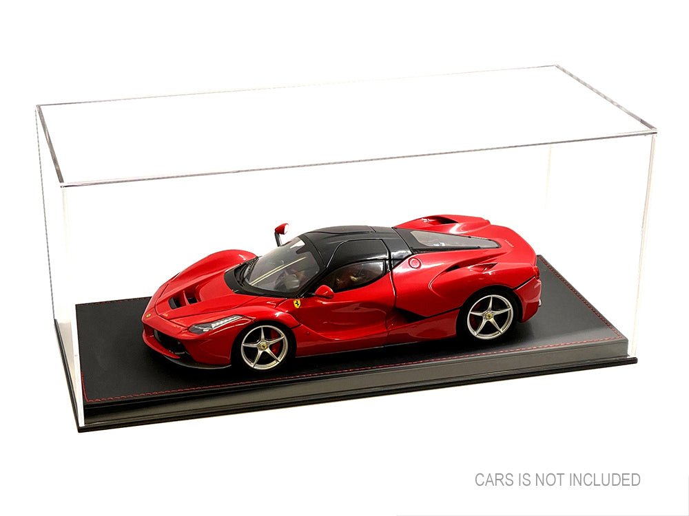 Showcase Acrylic Display Case with Black Synthetic Leather Base "Mijo Exclusives" for 1/18 Scale Models-Other-ModelCars.com