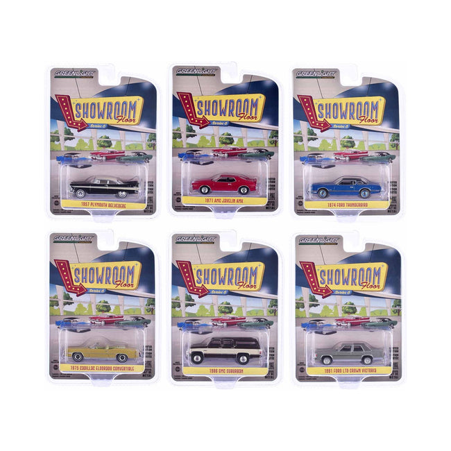 "Showroom Floor" Set of 6 Cars Series 6 1/64 Diecast Model Cars by Greenlight-Greenlight-ModelCars.com