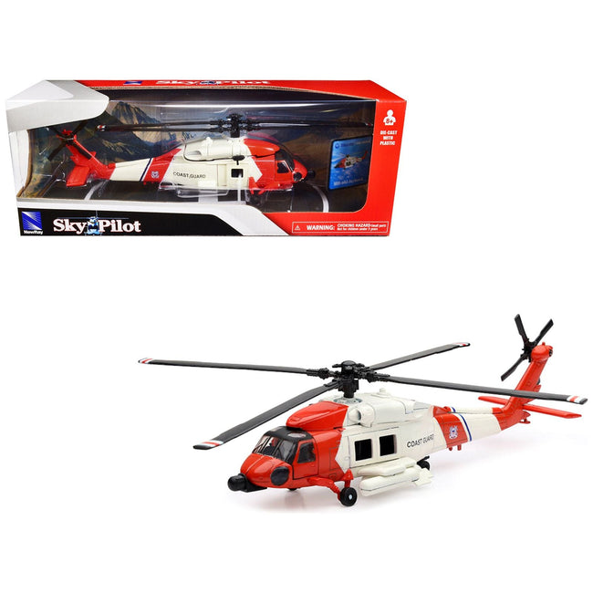 Sikorsky HH - 60J Jayhawk Helicopter Red and White "United States Coast Guard" "Sky Pilot" Series 1/60 Diecast Model by New Ray - New Ray - ModelCars.com