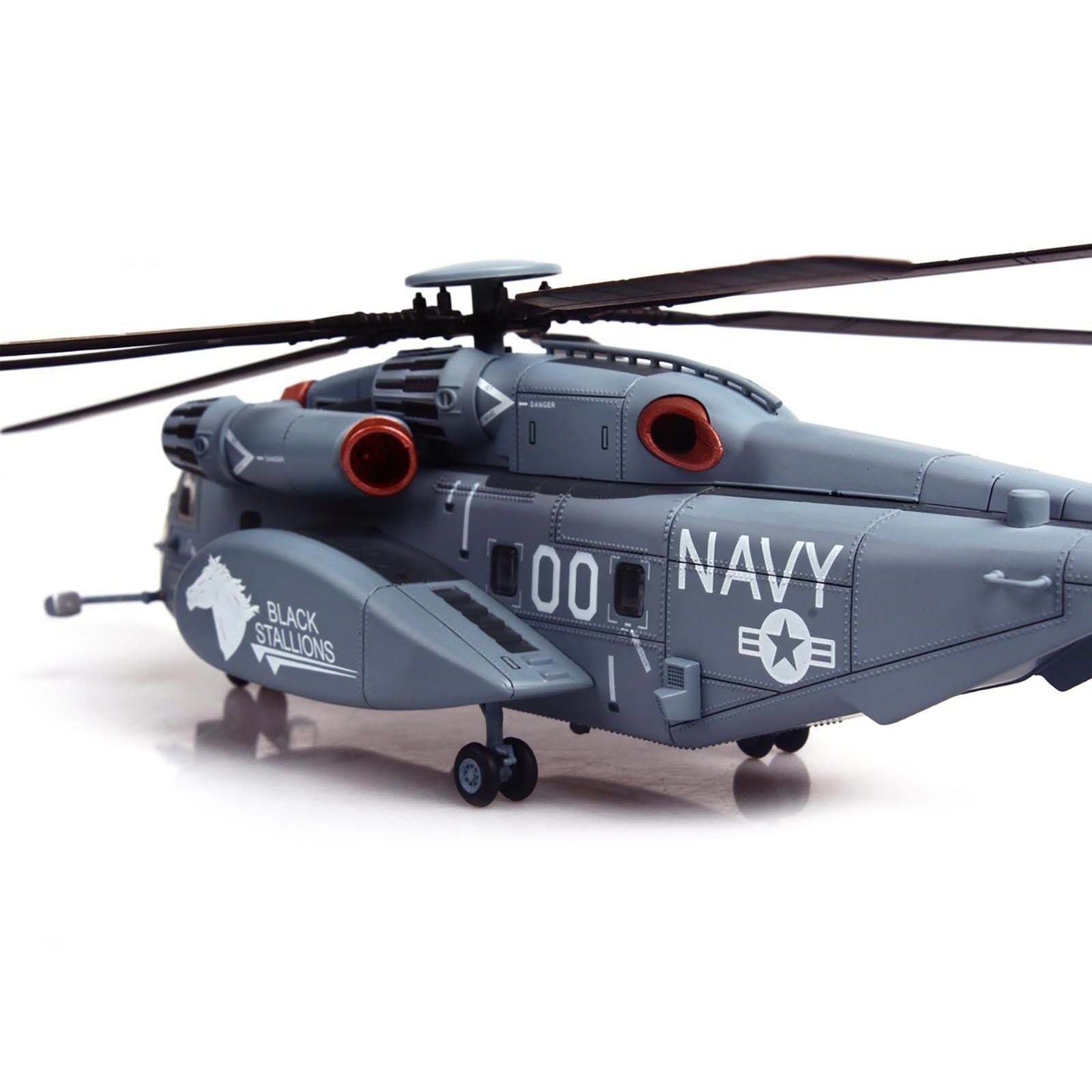 Sikorsky MH - 53E Sea Dragon Helicopter "United States Navy Black Stallions Tail Number 00" Light Gray 1/72 Diecast Model by Panzerkampf - Panzerkampf - ModelCars.com