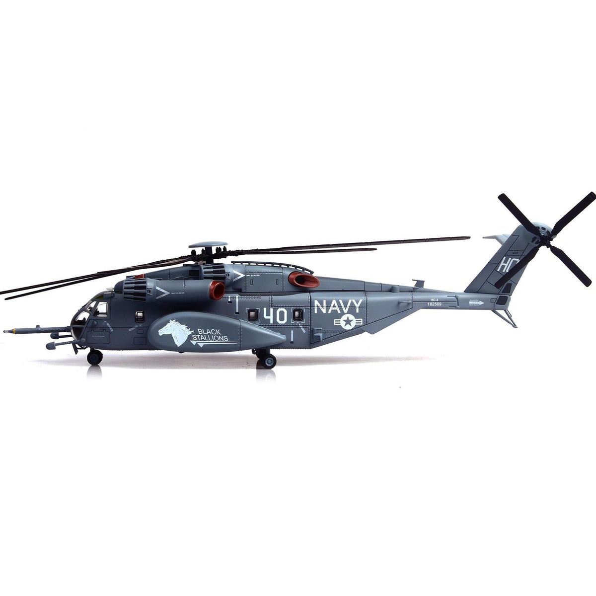 Sikorsky MH-53E Sea Dragon Helicopter "United States Navy Black Stallions Tail Number 40" Light Gray 1/72 Diecast Model by Panzerkampf-Panzerkampf-ModelCars.com